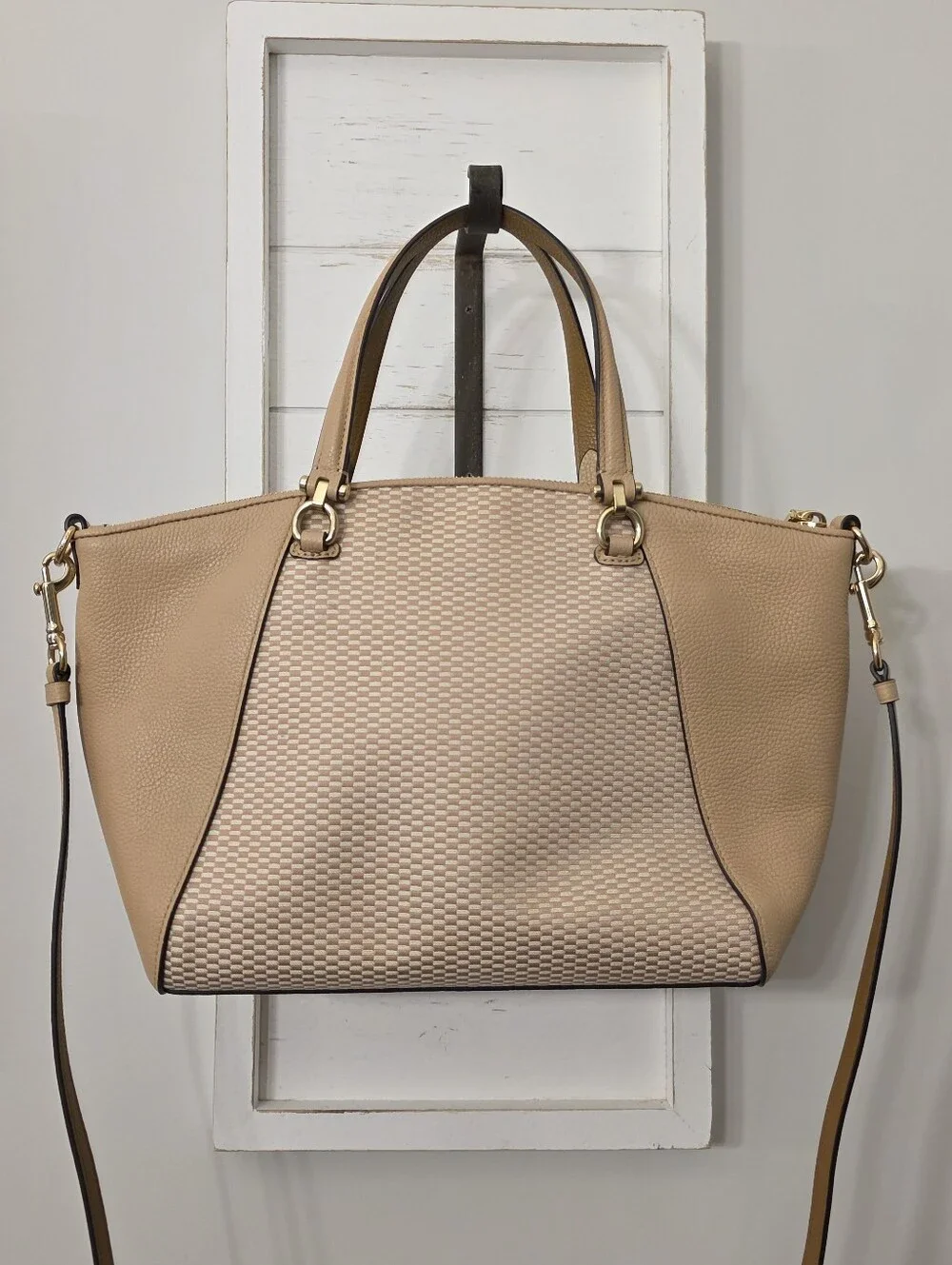 Coach Legacy Jacquard Praire Satchel Beechwood Tan C2081-29848